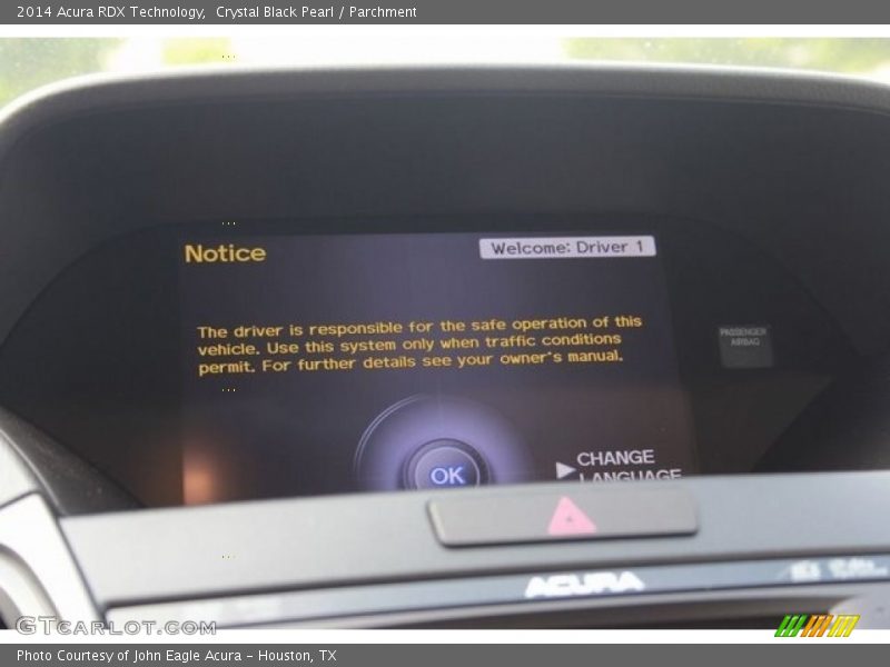 Crystal Black Pearl / Parchment 2014 Acura RDX Technology