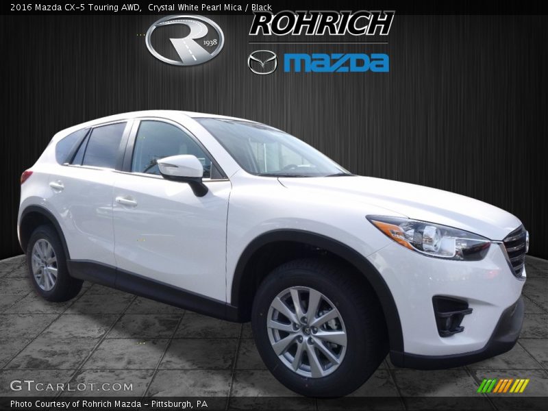 Crystal White Pearl Mica / Black 2016 Mazda CX-5 Touring AWD