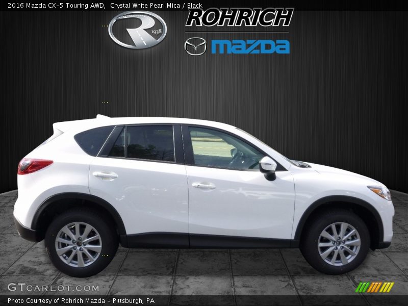 Crystal White Pearl Mica / Black 2016 Mazda CX-5 Touring AWD