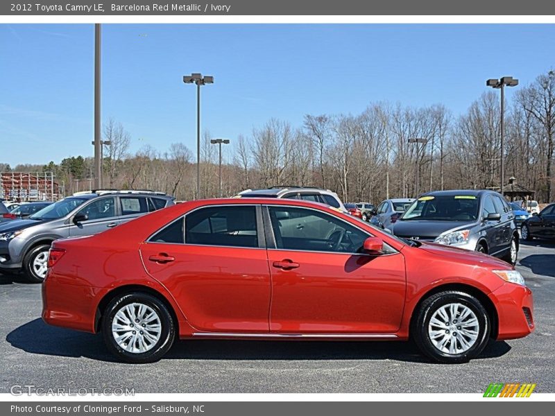 Barcelona Red Metallic / Ivory 2012 Toyota Camry LE