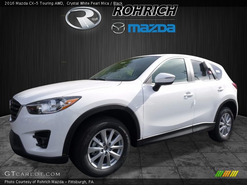 Crystal White Pearl Mica / Black 2016 Mazda CX-5 Touring AWD