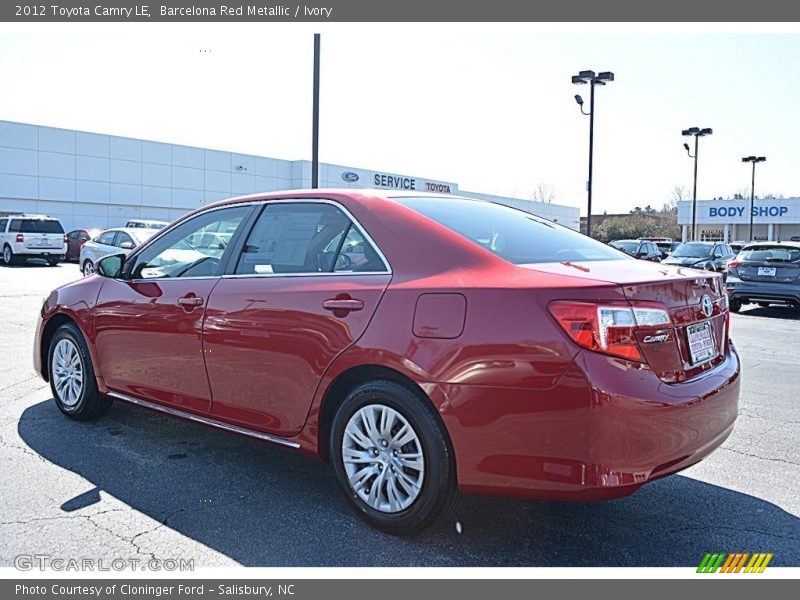 Barcelona Red Metallic / Ivory 2012 Toyota Camry LE