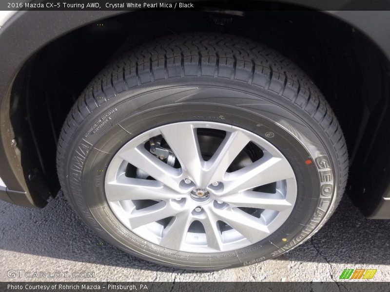 Crystal White Pearl Mica / Black 2016 Mazda CX-5 Touring AWD