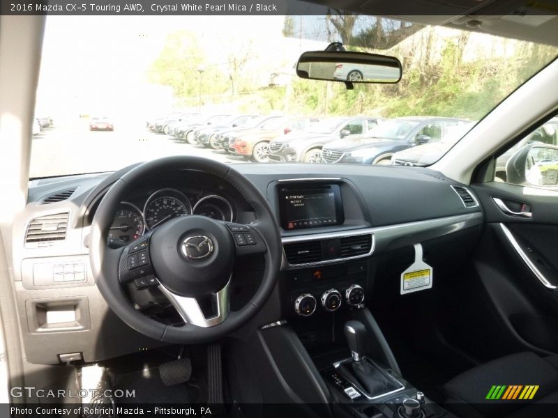 Crystal White Pearl Mica / Black 2016 Mazda CX-5 Touring AWD