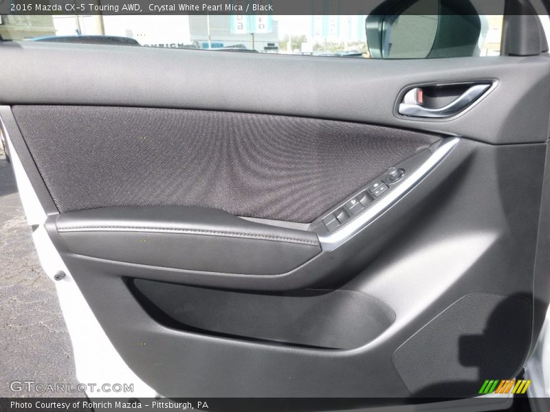 Crystal White Pearl Mica / Black 2016 Mazda CX-5 Touring AWD