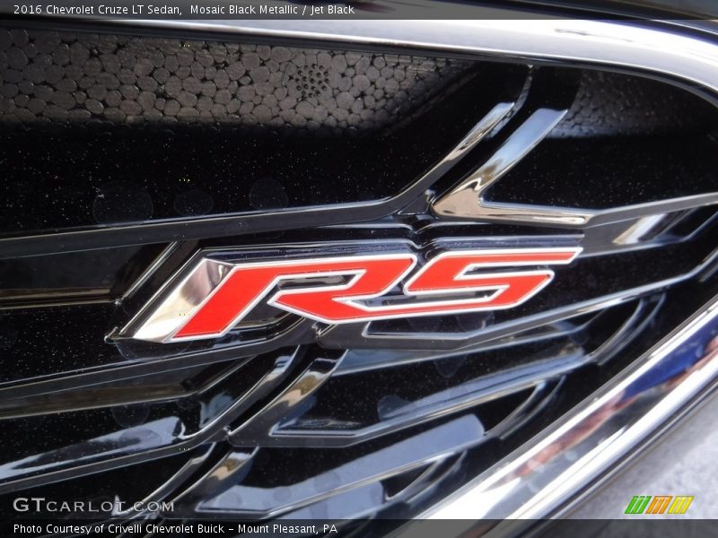 Mosaic Black Metallic / Jet Black 2016 Chevrolet Cruze LT Sedan