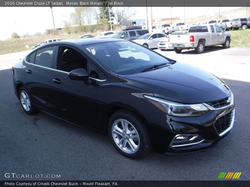 Mosaic Black Metallic / Jet Black 2016 Chevrolet Cruze LT Sedan