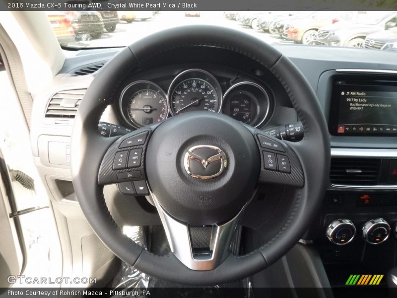 Crystal White Pearl Mica / Black 2016 Mazda CX-5 Touring AWD