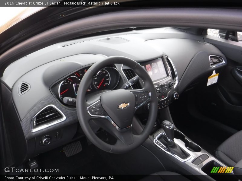Mosaic Black Metallic / Jet Black 2016 Chevrolet Cruze LT Sedan