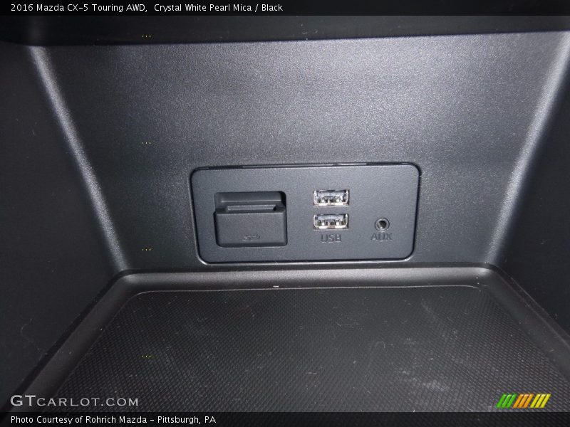 Crystal White Pearl Mica / Black 2016 Mazda CX-5 Touring AWD