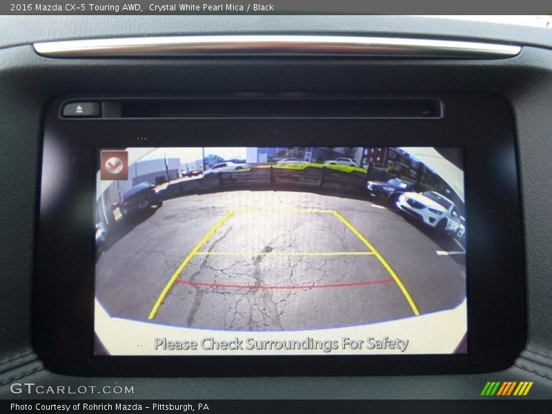 Crystal White Pearl Mica / Black 2016 Mazda CX-5 Touring AWD
