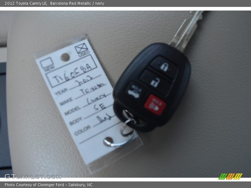 Barcelona Red Metallic / Ivory 2012 Toyota Camry LE