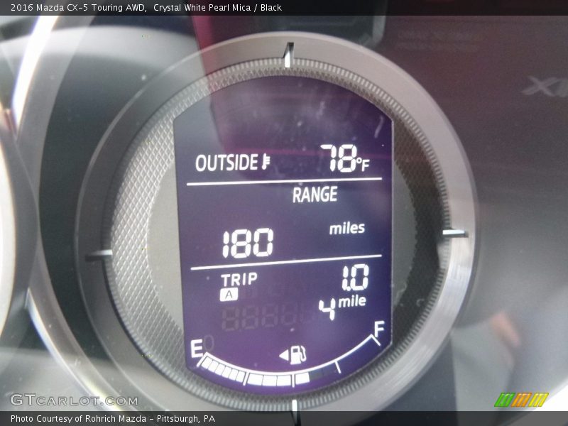 Crystal White Pearl Mica / Black 2016 Mazda CX-5 Touring AWD