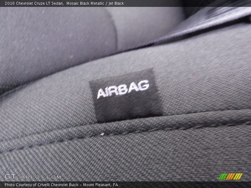 Mosaic Black Metallic / Jet Black 2016 Chevrolet Cruze LT Sedan