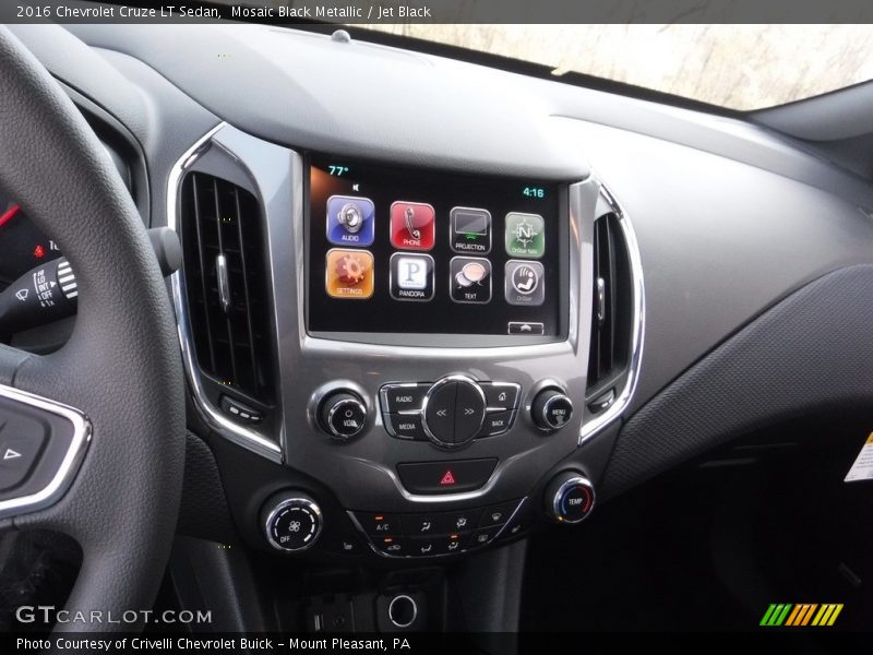 Mosaic Black Metallic / Jet Black 2016 Chevrolet Cruze LT Sedan