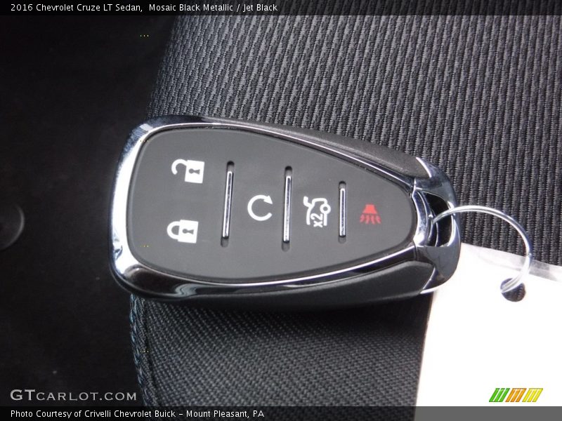 Mosaic Black Metallic / Jet Black 2016 Chevrolet Cruze LT Sedan