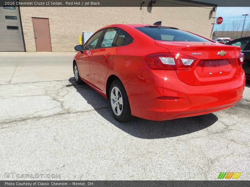 Red Hot / Jet Black 2016 Chevrolet Cruze LS Sedan