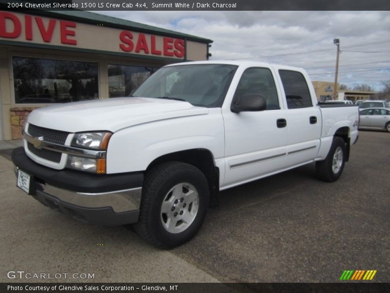 Summit White / Dark Charcoal 2004 Chevrolet Silverado 1500 LS Crew Cab 4x4