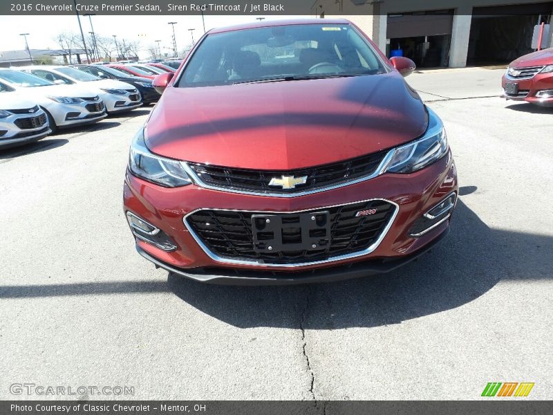 Siren Red Tintcoat / Jet Black 2016 Chevrolet Cruze Premier Sedan