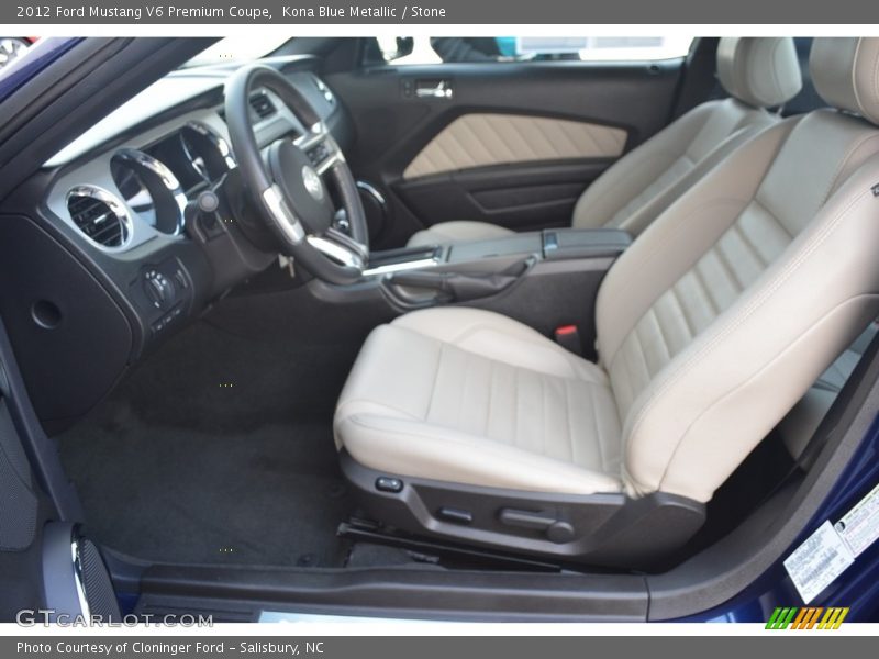 Kona Blue Metallic / Stone 2012 Ford Mustang V6 Premium Coupe