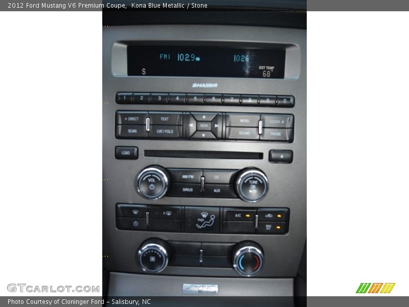 Kona Blue Metallic / Stone 2012 Ford Mustang V6 Premium Coupe