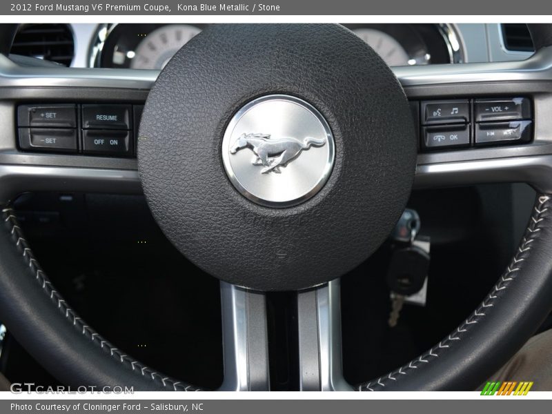 Kona Blue Metallic / Stone 2012 Ford Mustang V6 Premium Coupe