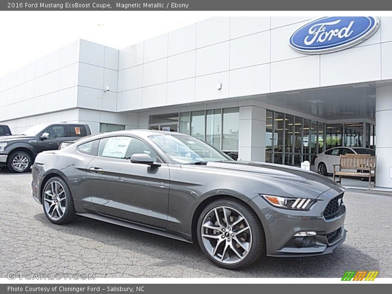 Magnetic Metallic / Ebony 2016 Ford Mustang EcoBoost Coupe