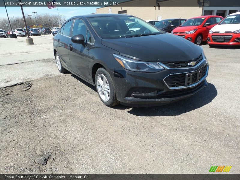 Mosaic Black Metallic / Jet Black 2016 Chevrolet Cruze LT Sedan