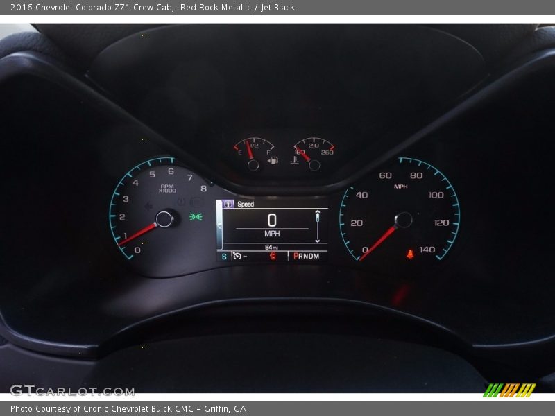 Red Rock Metallic / Jet Black 2016 Chevrolet Colorado Z71 Crew Cab