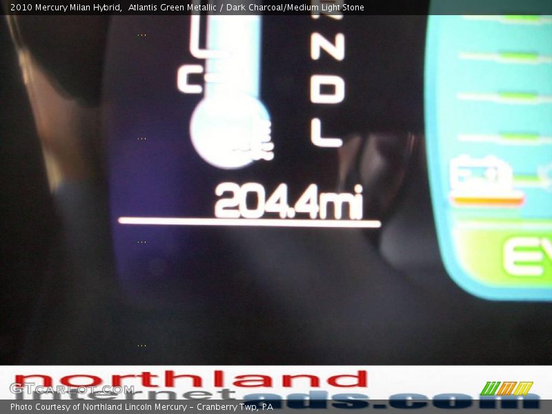 Atlantis Green Metallic / Dark Charcoal/Medium Light Stone 2010 Mercury Milan Hybrid