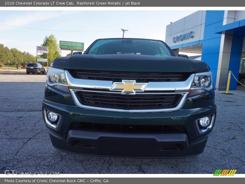 Rainforest Green Metallic / Jet Black 2016 Chevrolet Colorado LT Crew Cab