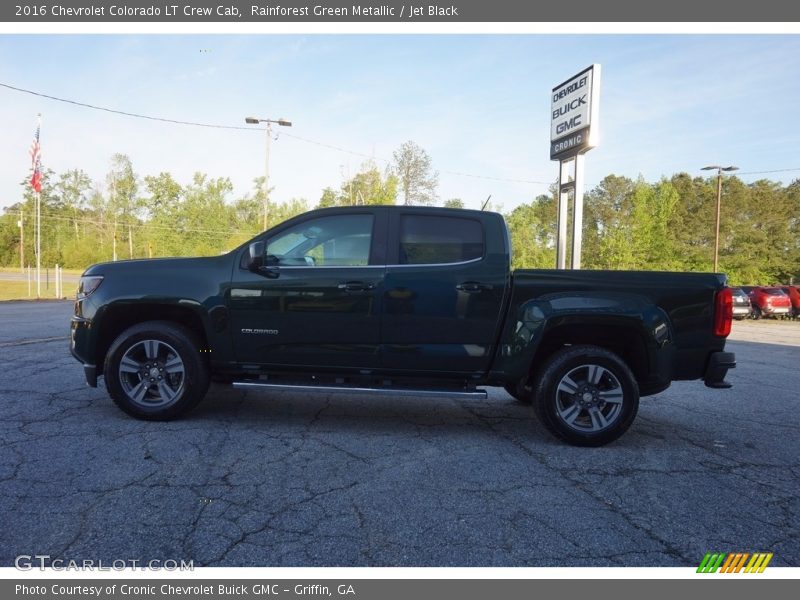 Rainforest Green Metallic / Jet Black 2016 Chevrolet Colorado LT Crew Cab