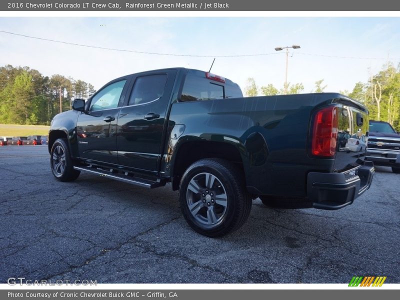 Rainforest Green Metallic / Jet Black 2016 Chevrolet Colorado LT Crew Cab