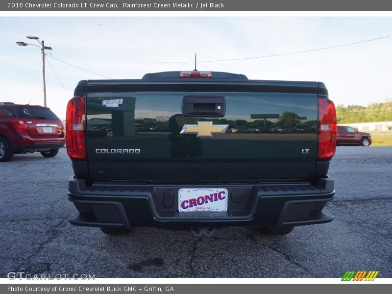 Rainforest Green Metallic / Jet Black 2016 Chevrolet Colorado LT Crew Cab