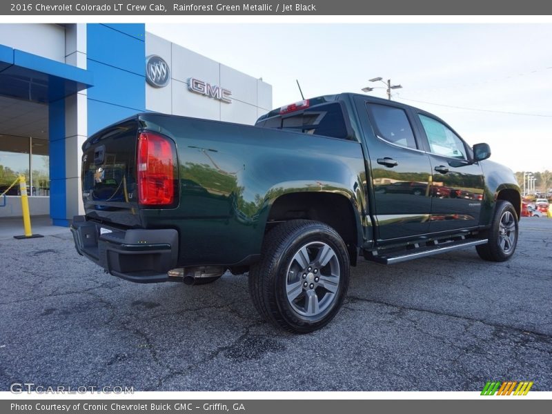 Rainforest Green Metallic / Jet Black 2016 Chevrolet Colorado LT Crew Cab