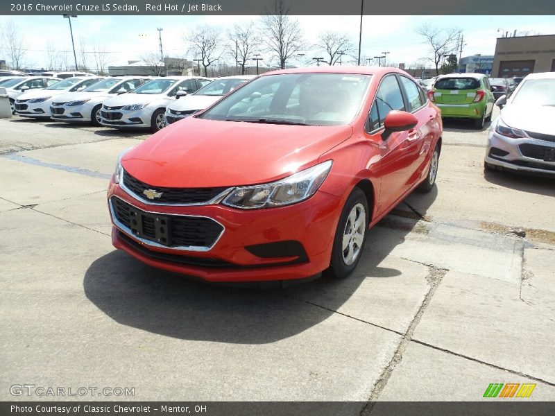 Red Hot / Jet Black 2016 Chevrolet Cruze LS Sedan