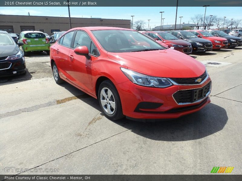 Red Hot / Jet Black 2016 Chevrolet Cruze LS Sedan