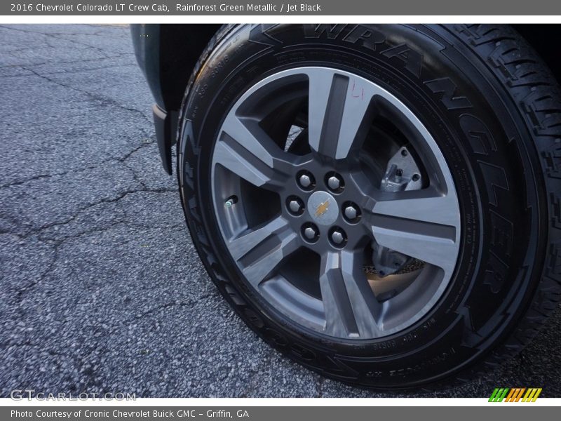 Rainforest Green Metallic / Jet Black 2016 Chevrolet Colorado LT Crew Cab