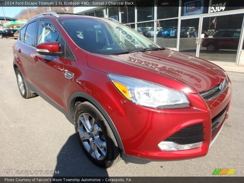 Sunset / Charcoal Black 2014 Ford Escape Titanium 1.6L EcoBoost 4WD