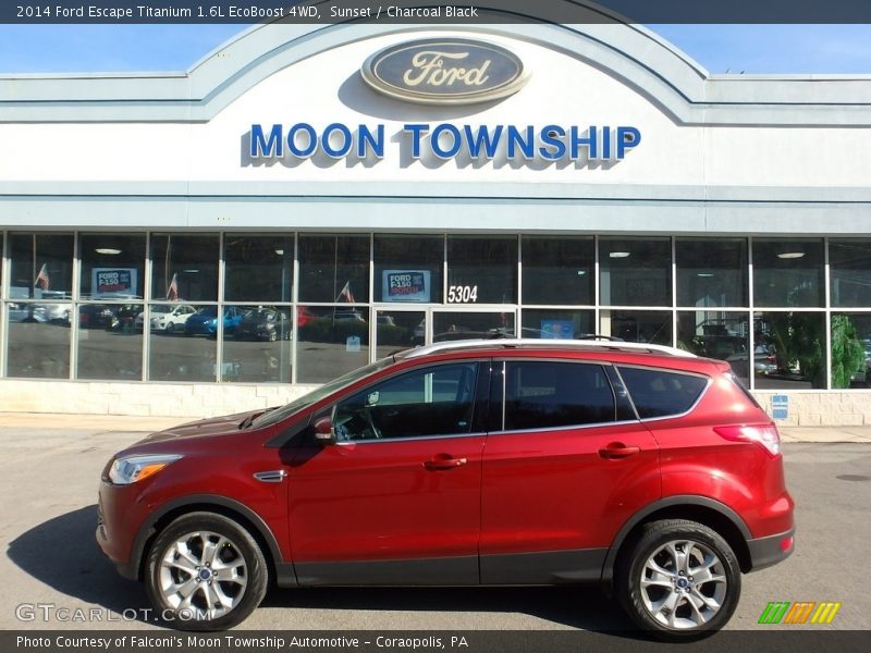 Sunset / Charcoal Black 2014 Ford Escape Titanium 1.6L EcoBoost 4WD