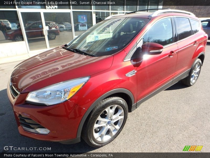 Sunset / Charcoal Black 2014 Ford Escape Titanium 1.6L EcoBoost 4WD