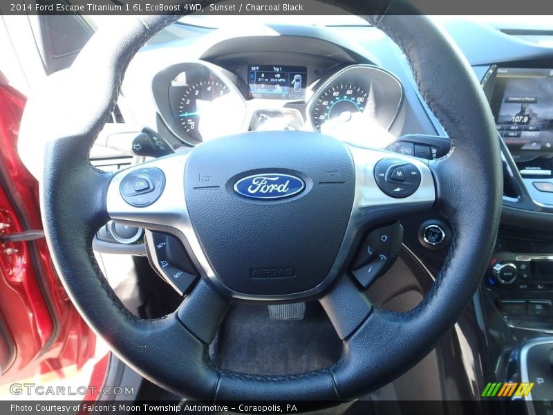 Sunset / Charcoal Black 2014 Ford Escape Titanium 1.6L EcoBoost 4WD