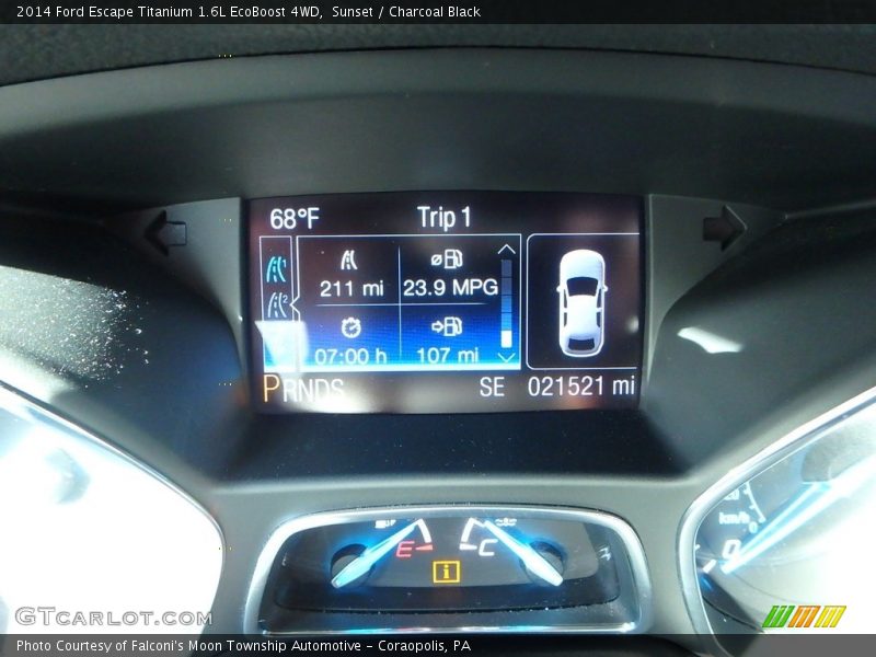 Sunset / Charcoal Black 2014 Ford Escape Titanium 1.6L EcoBoost 4WD