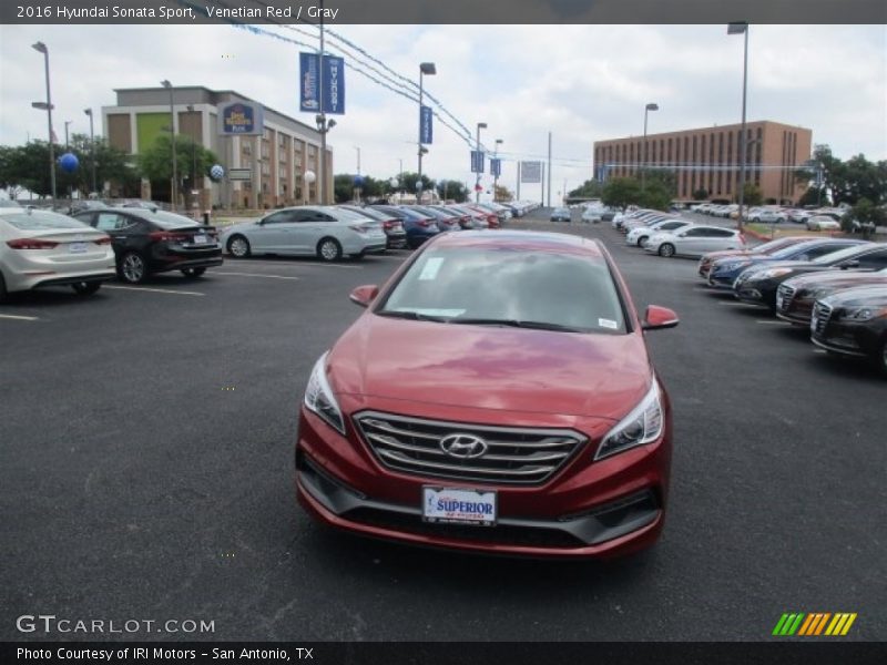Venetian Red / Gray 2016 Hyundai Sonata Sport