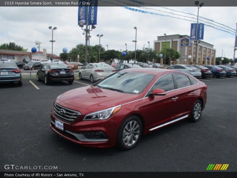 Venetian Red / Gray 2016 Hyundai Sonata Sport