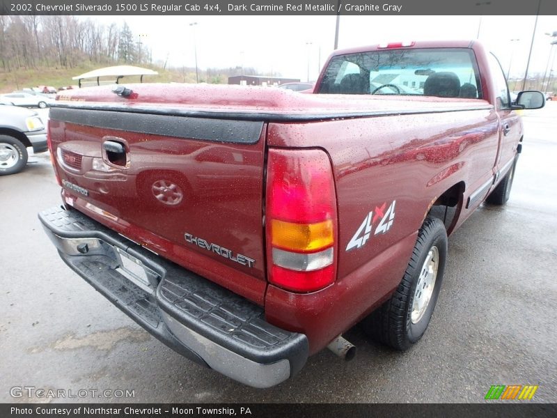 Dark Carmine Red Metallic / Graphite Gray 2002 Chevrolet Silverado 1500 LS Regular Cab 4x4