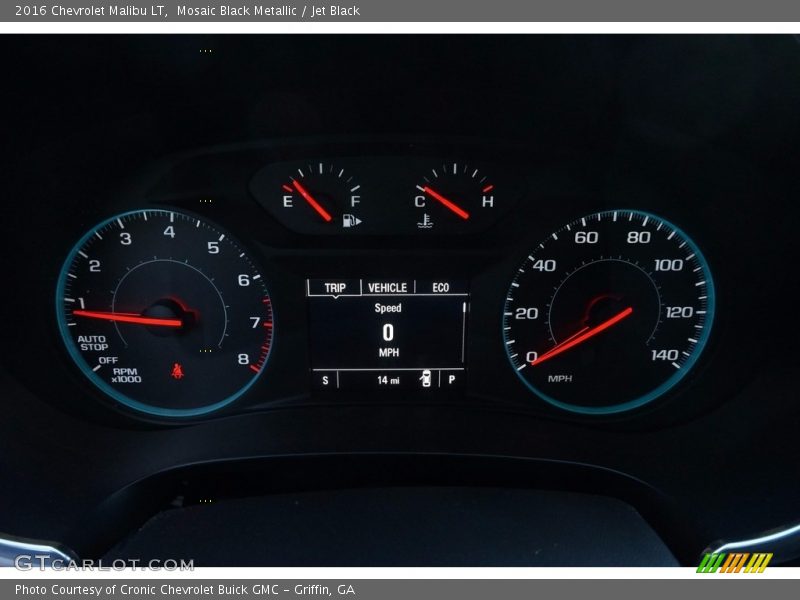 Mosaic Black Metallic / Jet Black 2016 Chevrolet Malibu LT