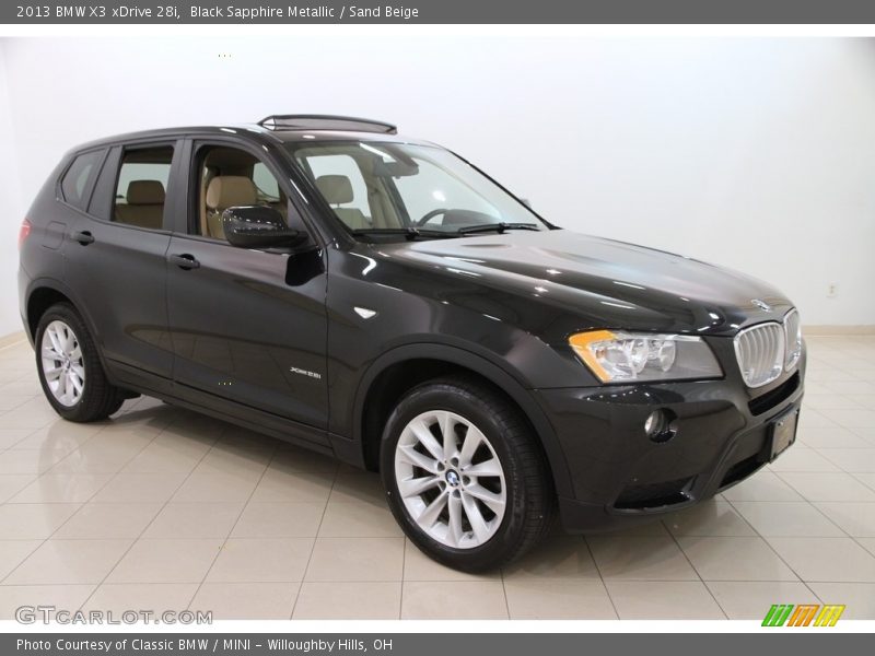 Black Sapphire Metallic / Sand Beige 2013 BMW X3 xDrive 28i