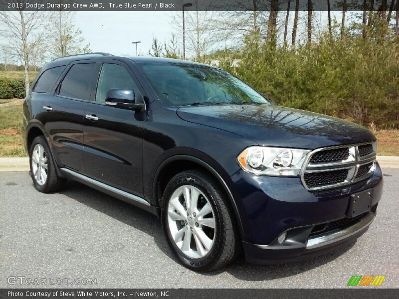 True Blue Pearl / Black 2013 Dodge Durango Crew AWD