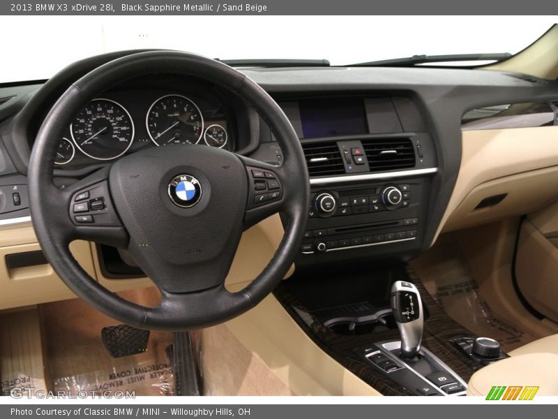 Black Sapphire Metallic / Sand Beige 2013 BMW X3 xDrive 28i